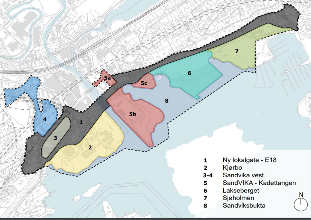 Felles planprogram med byplangrep for Sandvika sjøfront og nytt lokalveisystem, OFs kommentarer